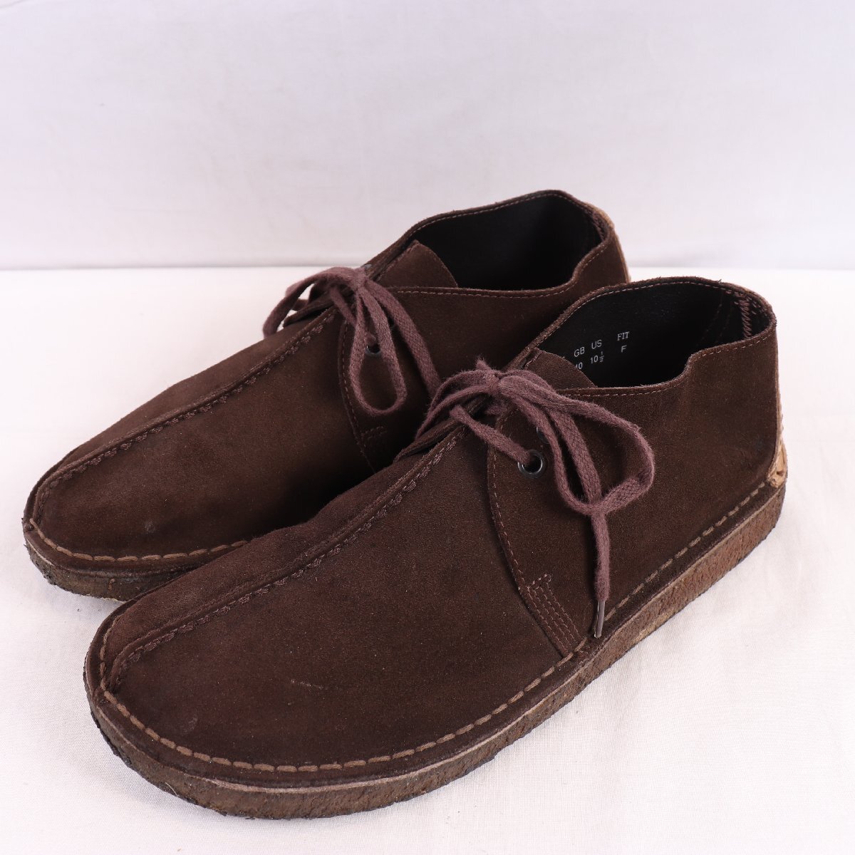 クラークス US 10 1/2 / 28.5cm スエード デザートトレック DESERT TREK ブーツ 茶 ブラウン Clarks Originals 革靴 メンズ 中古 ds5458拍卖