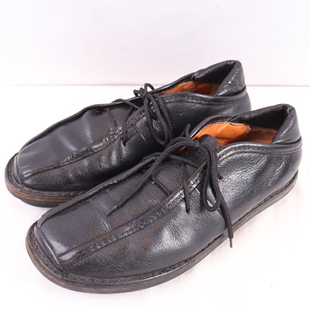 トリッペン 42 / 実寸 27.0cm-27.5cm 位 レザーシューズ デザイン ブーツ ブラック 黒 ドイツ メンズ trippen 古着 中古 bk2036拍卖