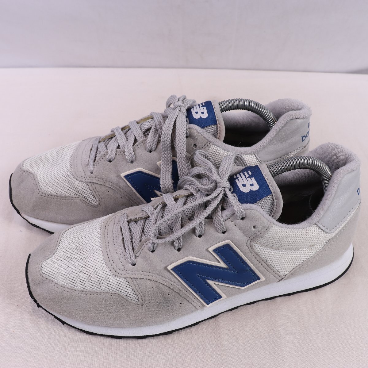 500 ニューバランス 26.5cm/new balance 灰 グレー 青 ブルー 中古 古着 メンズ スニーカー yy6961拍卖