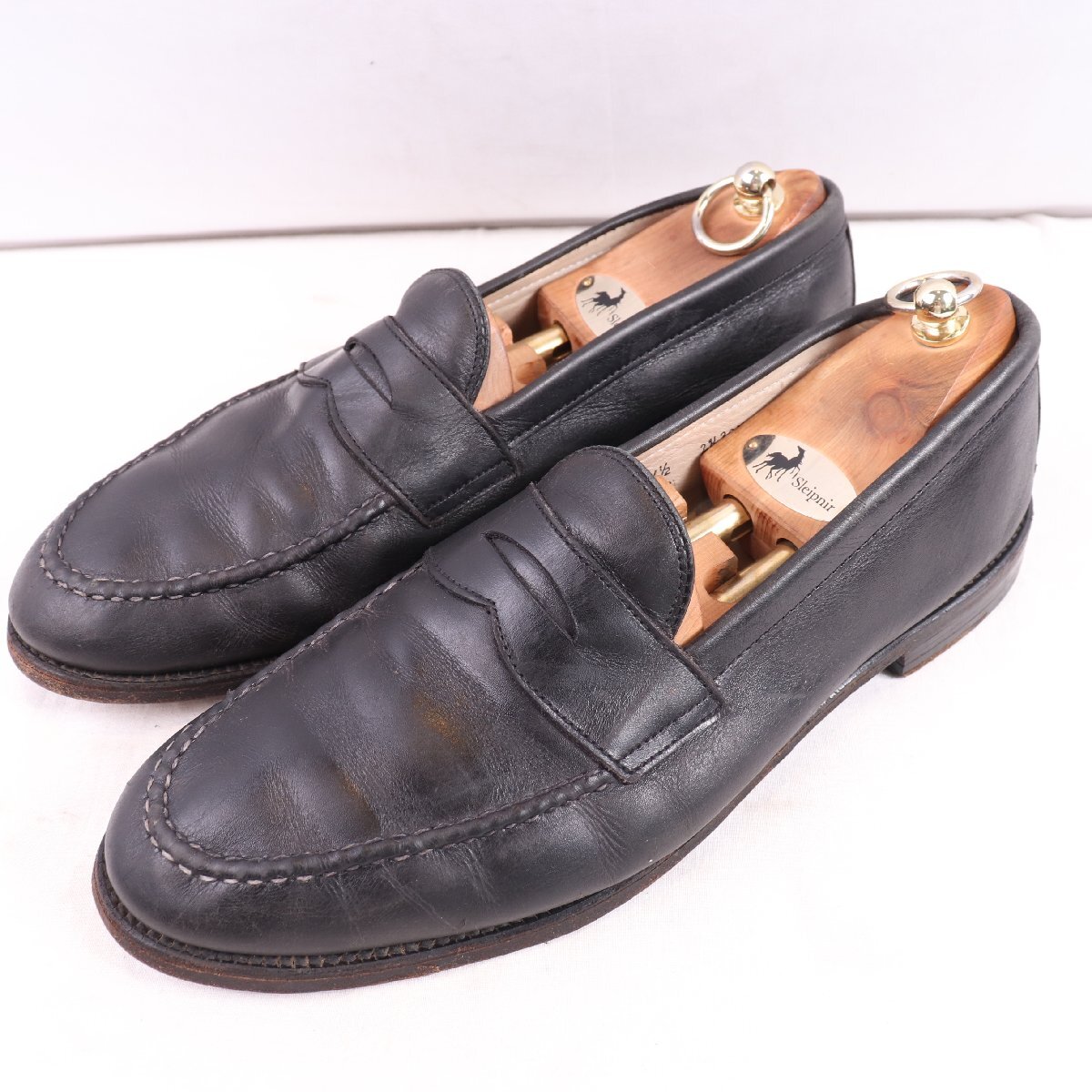 オールデン 11 1/2 B/D /29.5cm 位 ペニーローファー 981 コインローファー 黒 ALDEN 革靴 スリッポン メンズ 中古 古着 ds5471拍卖