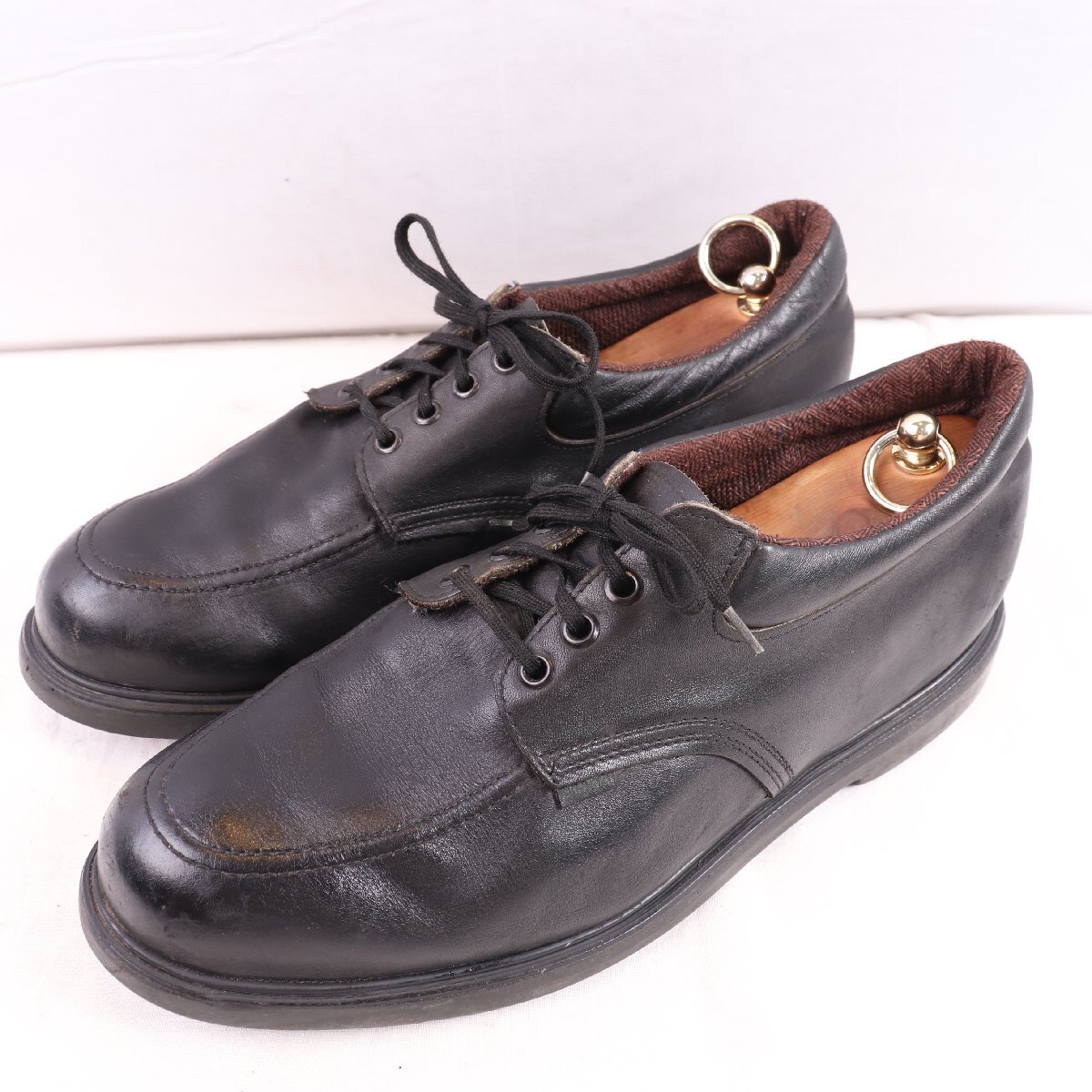 レッドウィング 29.5cm 位 ポストマン シューズ Uチップ ブラック 黒 スーパーソール RED WING USA製 メンズ 中古 ds5472拍卖