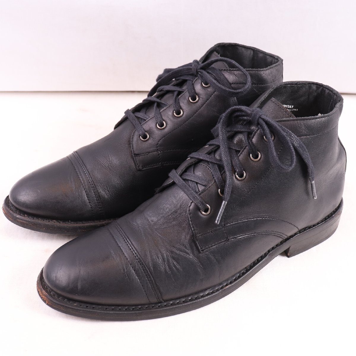 THURSDAY Boot 27.0cm 位 US 9/ サーズデイ ブラック 黒 少量生産 キャップトゥ 編み上げブーツ レザーブーツ メンズ 中古 古着 ds5468拍卖