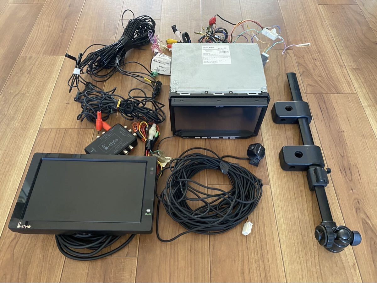 旧車 当時物 ECLIPSE フルセグナビなどのセット品   通電確認済み ジャンク扱い イクリプス カーナビ拍卖