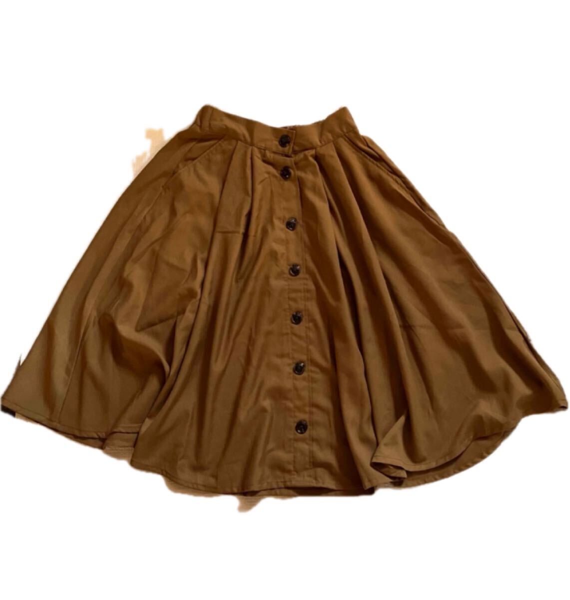 chocol raffine robe フロントボタン ミディ丈スカート拍卖