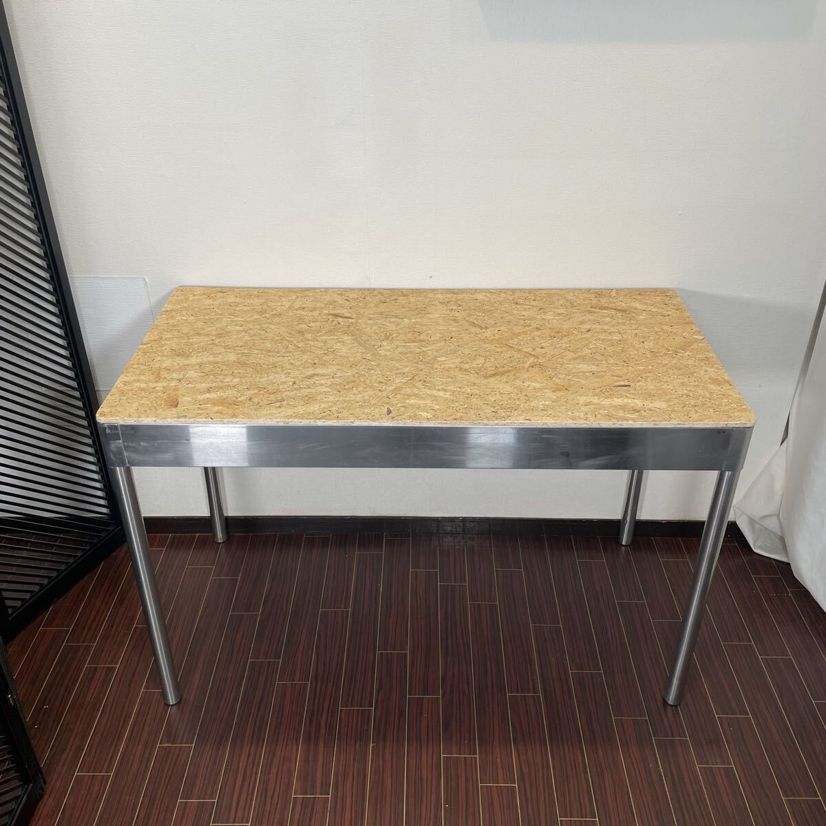 オリジナル ワークテーブル デスク 天板貼り替え済み インダストリアル 作業台 ブルックリン 男前インテリア 陳列台 什器 シャビーシック拍卖