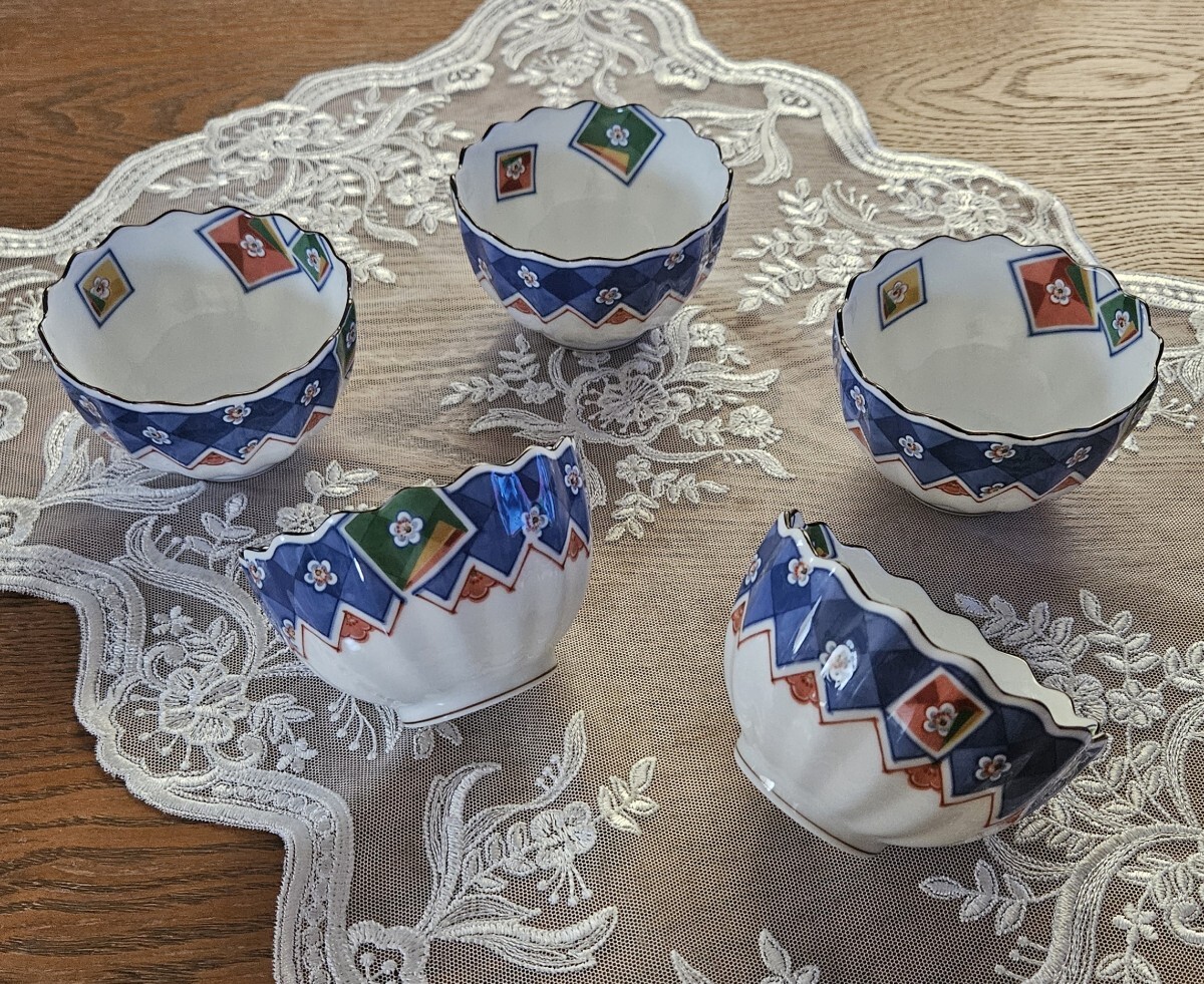 乃りたけ ノリタケ 千歳ばやし 深小鉢揃 5個セット 新品拍卖