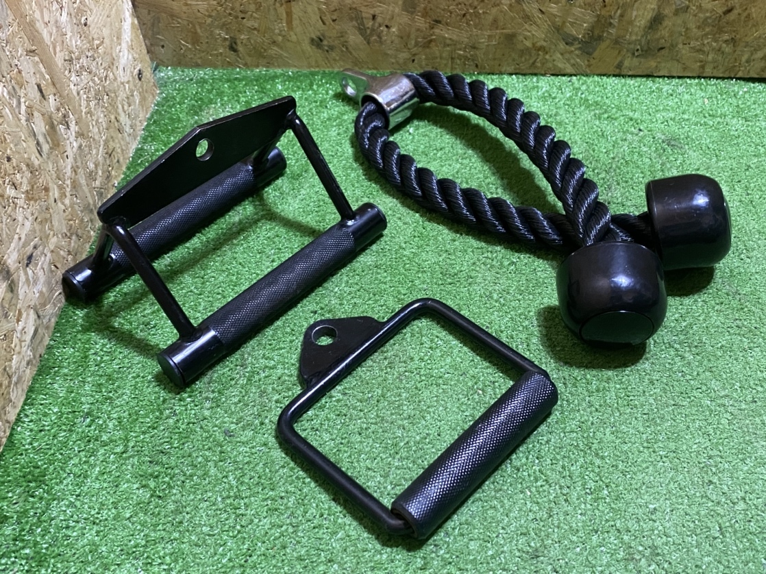 無メーカー ケーブルアタッチメント3点セット 筋トレ/トレーニング 「21384」拍卖
