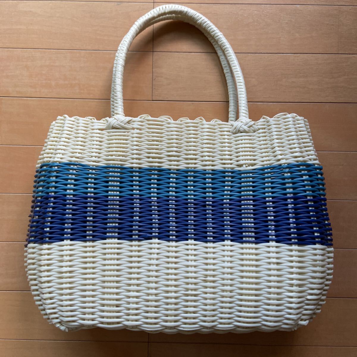 未使用☆夏カラー かごバッグ カゴ ナイロン素材拍卖