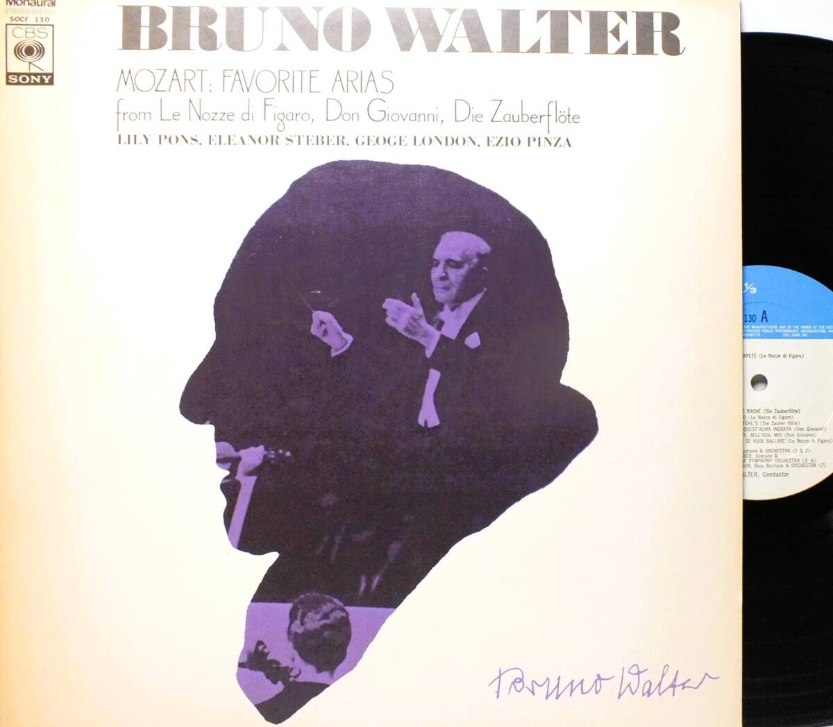 SOCF 130 ブルーノ・ワルター BRUNO WALTER モーツァルト 三大オペラ名場面集 LP【8商品以上同梱で送料無料】2509拍卖