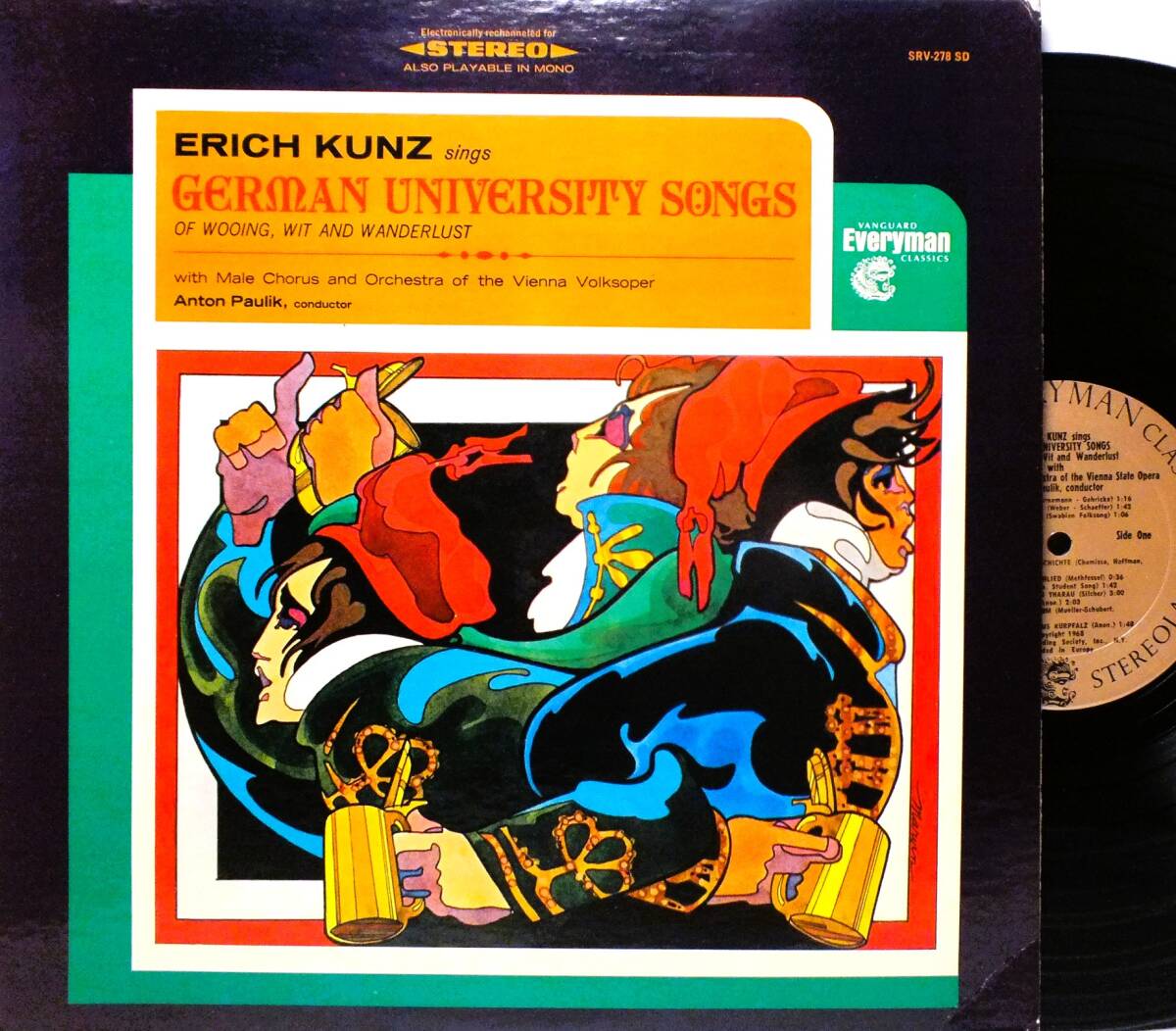 SRV 278 SD エーリッヒ・クンツ ERICH KUNZ SINGS GERMAN UNIVERSITY SONGS アントン・パウリク LP【8商品以上同梱で送料無料】2509拍卖