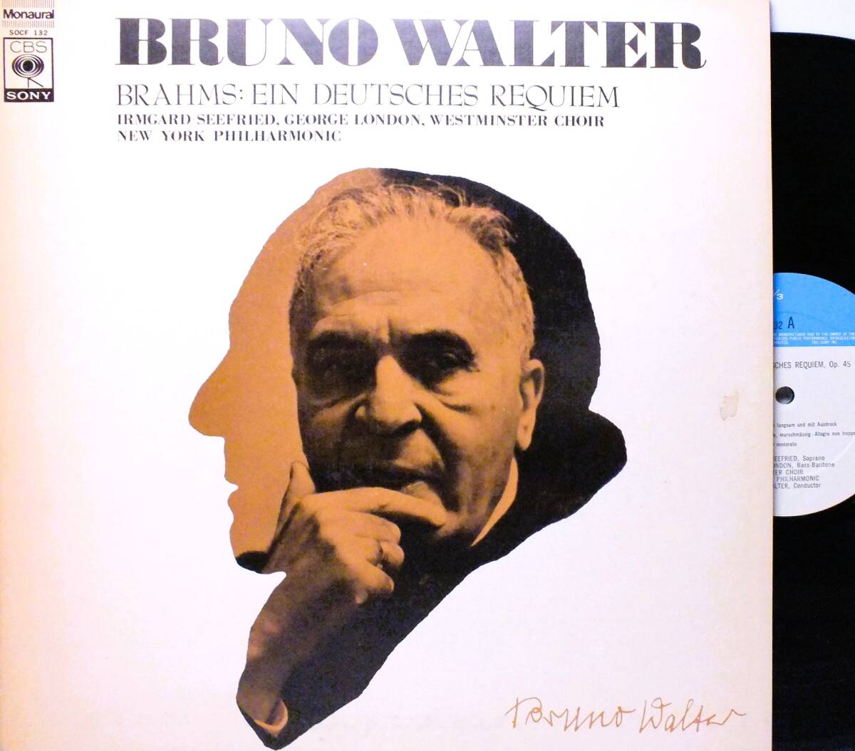 SOCF 132 ブルーノ・ワルター WALTER イルムガルト・ゼーフリート ブラームス ドイツ・レクイエム LP【8商品以上同梱で送料無料】2509拍卖