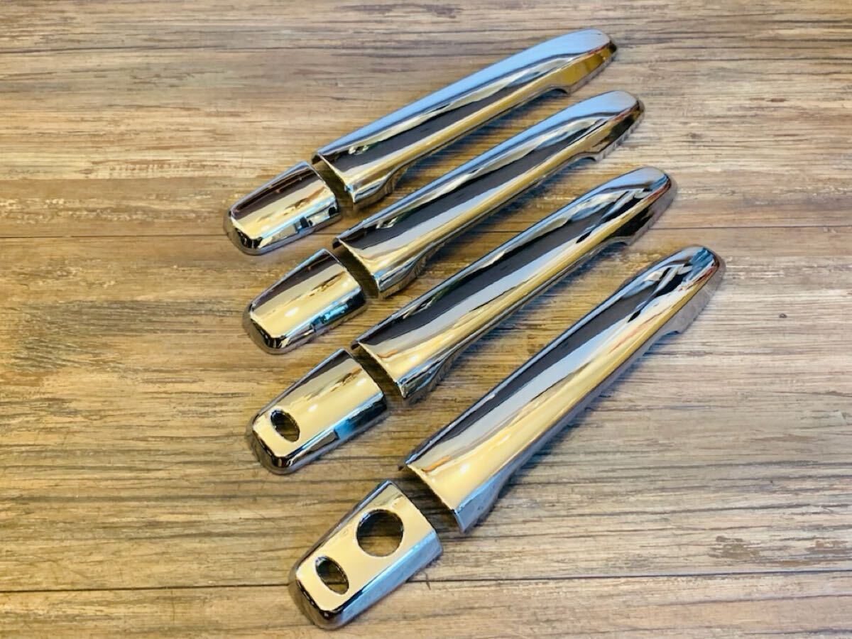 デリカ D5 メッキ ドアノブカバー ドアハンドルカバー プロテクター 新品 送料無料 CV1W/CV2W/CV4W/CV5W拍卖