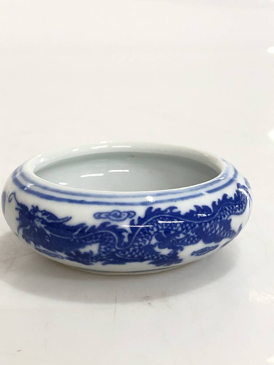 B4892 乾隆年製 筆洗? 書道具? 竜 龍 ドラゴン拍卖