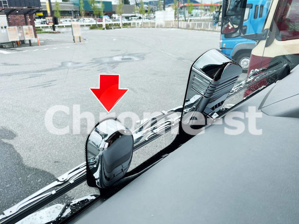FUSO 24/17スーパーグレート メッキ製 白線認識カメラカバー(助手席側寄り) 内装 純正部品拍卖
