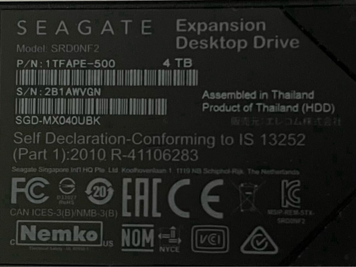 SEAGATE 4TB 拍卖