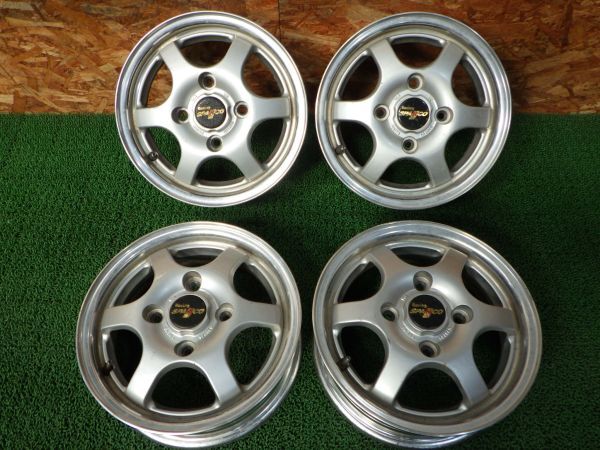 RACING SPARCO 社外アルミホイール 13×4.5 114.3-4H +45 ハブ径約74【4本/13インチ/レーシング スパルコ】手渡し可拍卖