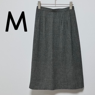 ★ 即決・送料無料 ★ 美品 BOUTIQUE DE LUFRAN ルフラン タイトスカート 日本製 M グレー×黒ミックス 拍卖