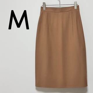 ★ 即決・送料無料 ★ 定価3万3千円 アクアスキュータム ウール100% タイトスカート 日本製 M ブラウン拍卖