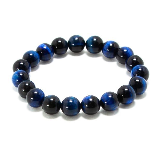 ブルー タイガーアイ ブレスレット 最高品質 5Aランク 内径17cm 10mm珠 未使用品.拍卖