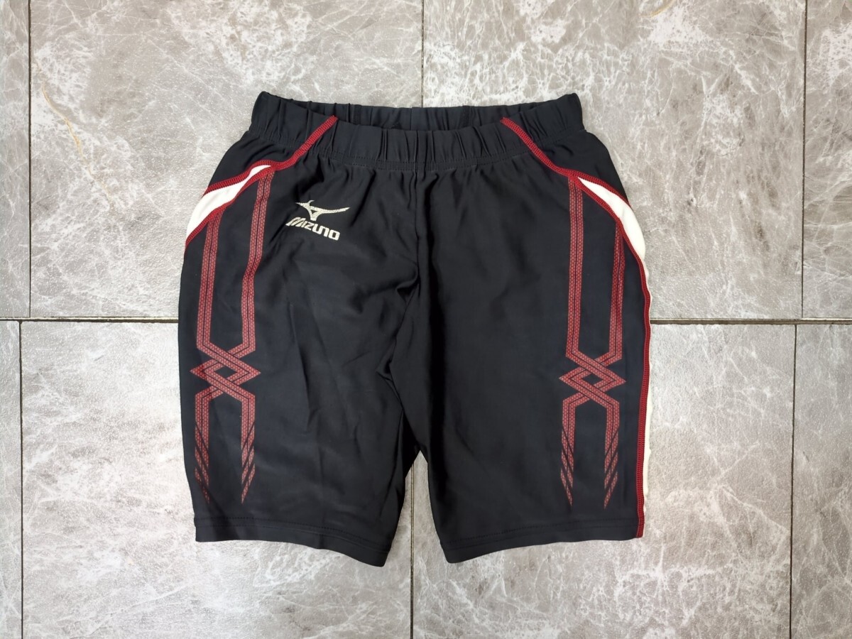 19.ミズノ MCライン ストレッチ素材 スポ―ツウェア ナイロン トレーニング イージー ショーツ ショート パンツ MIZUNO Mサイズ 黒 x103拍卖