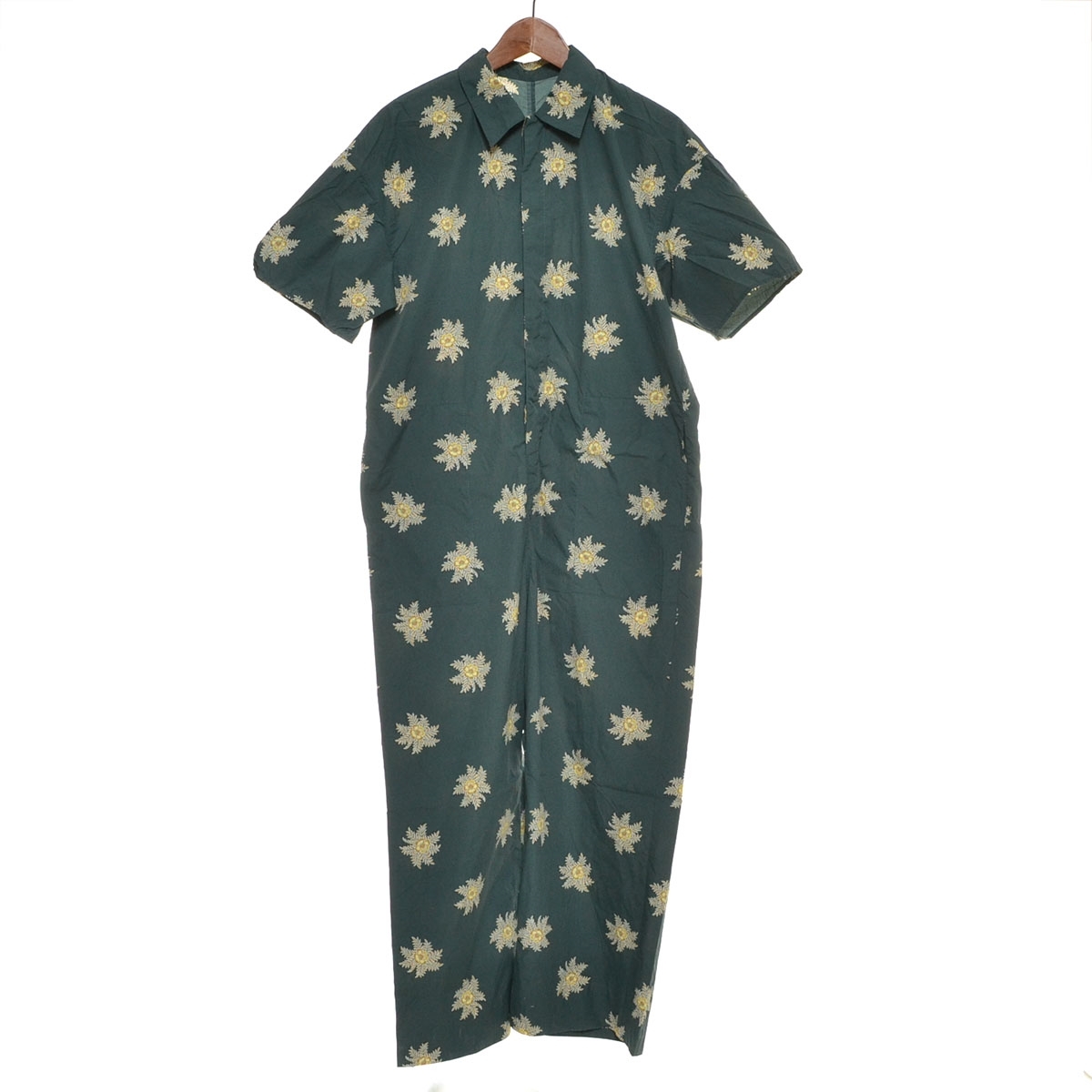 ■543855 SPICK & SPAN スピックアンドスパン フレームワーク ●オールインワン LIBERTYジャンプスーツ サイズ38 24ss レディース グリーン拍卖