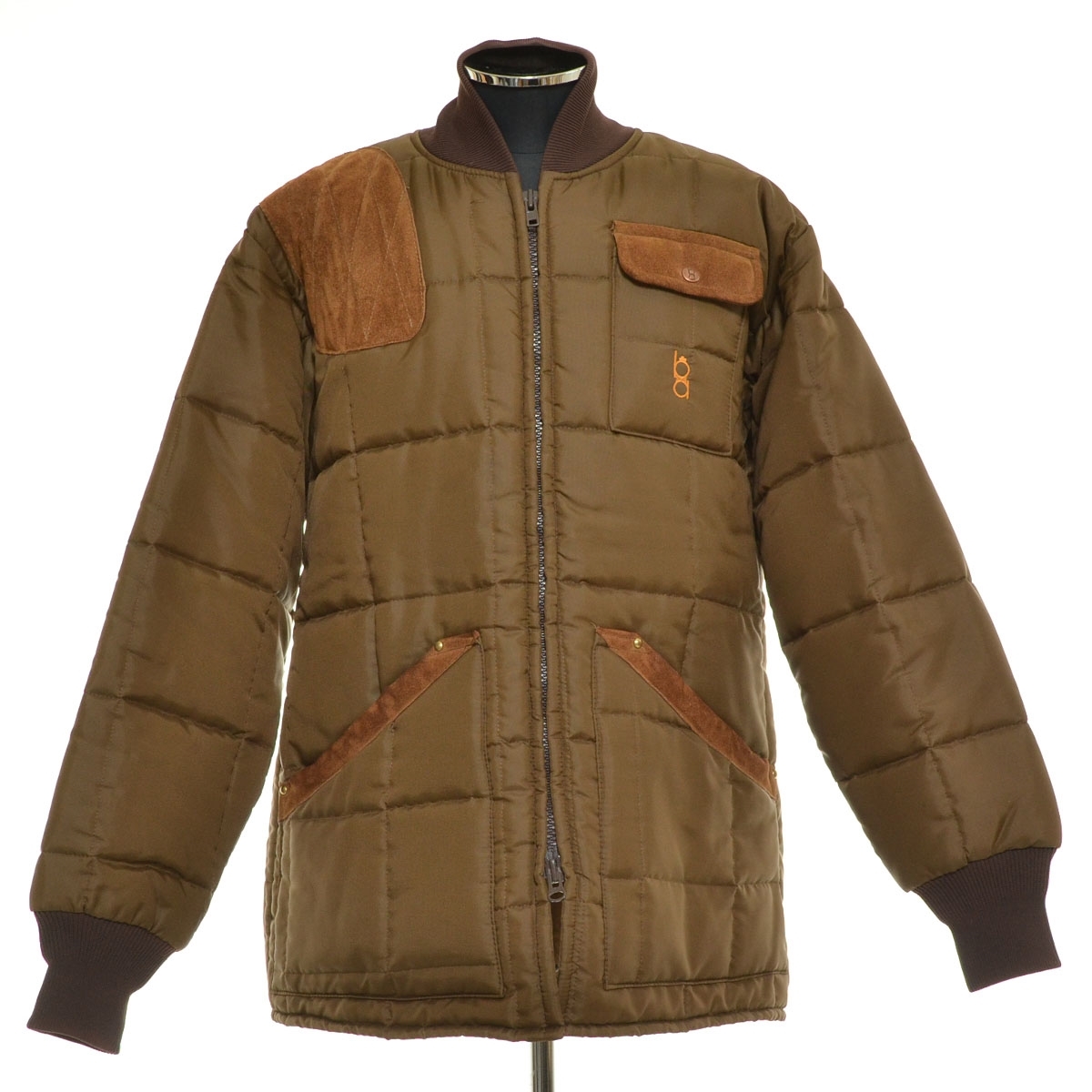 ●563356 BOB ALLEN ●ハンティングジャケット キルティング 70s ヴィンテージ サイズL ガンパッチ メンズ ブラウン拍卖