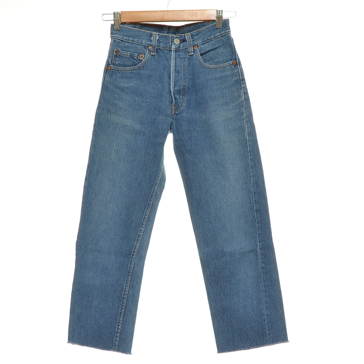 ■553728 LEVI'S リーバイス ●デニムパンツ 裏532 カットオフ 501-0115 サイズW27 80s ヴィンテージ レディース USA/米国製拍卖