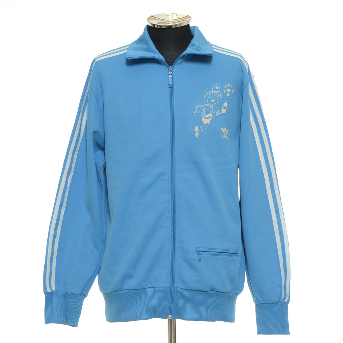 ●559764 adidas アディダス ●トラックジャケット ジャージ Trimm Dich 542112 サイズL メンズ ライトブルー拍卖