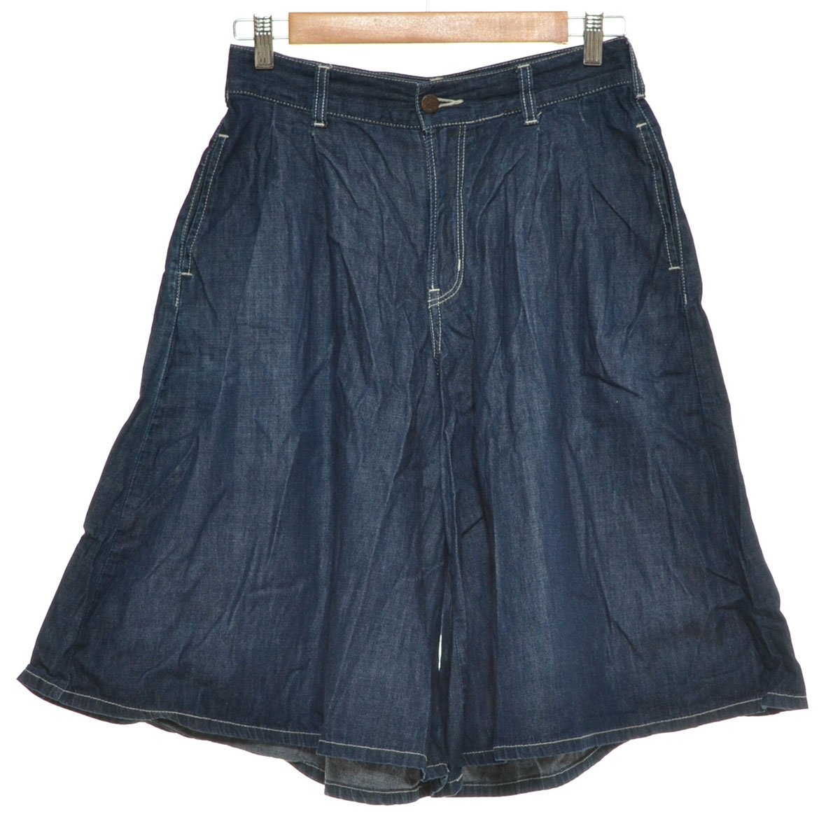 ■555435 Another Edition アナザーエディション ユナイテッドアローズ ●ハーフパンツ Lee デニムキュロット フレア サイズM レディース拍卖