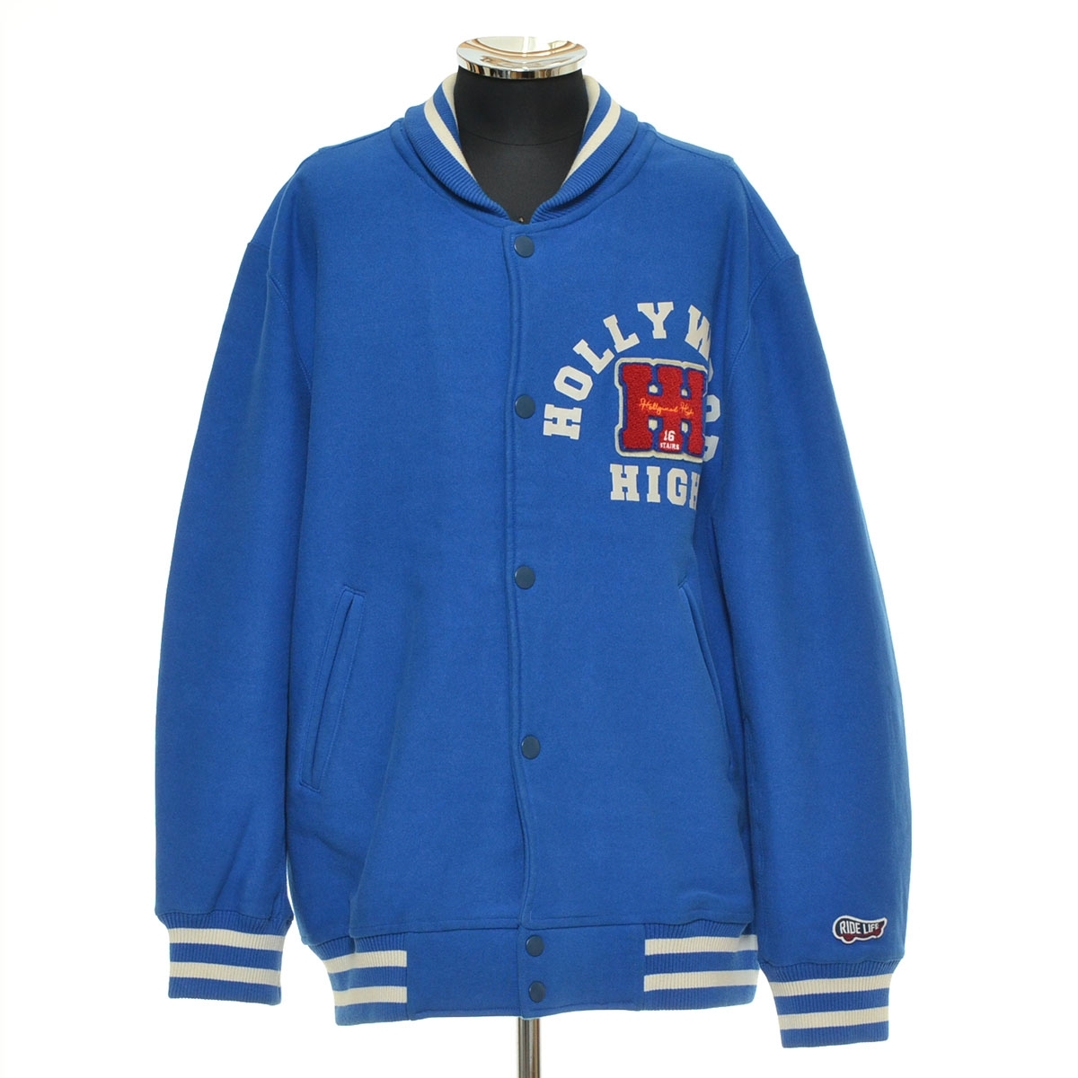 〇554508 DEAR LAUREL ○ジャケット スタジャン バーシティ サイズL メンズ ブルー拍卖