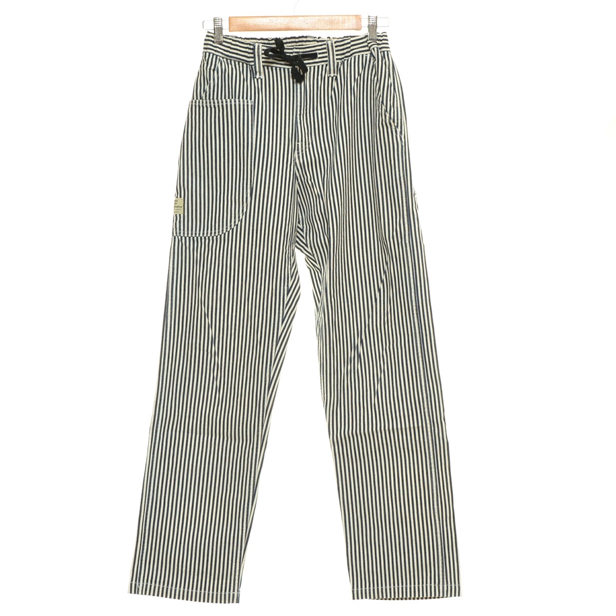 ●546994 KOJIMA GENES 児島ジーンズ ●ミトンパンツ ヒッコリー サイズW30 メンズ 日本製 ホワイト インディゴ拍卖