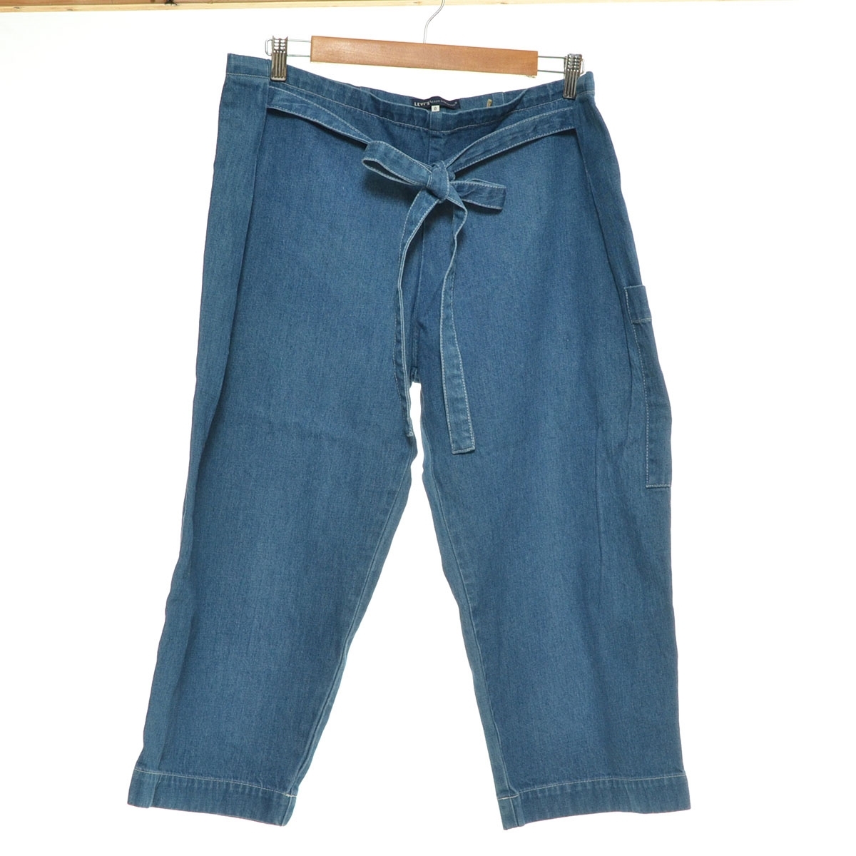 ■540483 LEVI'S MADE&CRAFTED デニムパンツ ●ビーチパンツ SUNBLEACHED 10.8oz 54865-0001 サイズ0 レディース ライトインディゴ拍卖