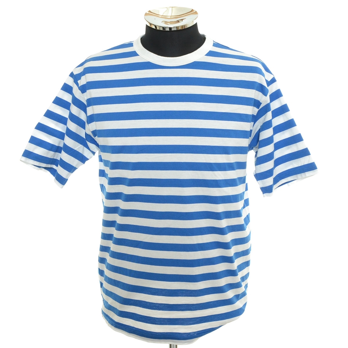 ●559072 TOMORROWLAND トゥモローランド ●Tシャツ 半袖 マリンボーダー 63-11-81-11104 サイズXS メンズ 日本製 ブルー×ホワイト拍卖