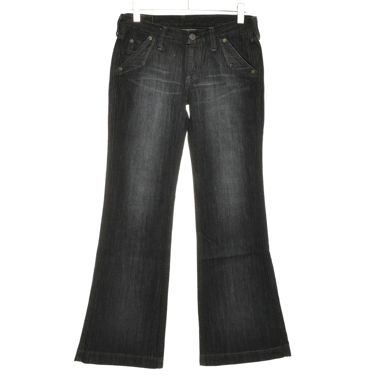 ●556746 LEVI'S リーバイス ●ブーツカットデニムパンツ ジーンズ フレア シンチバック LX907-0011 サイズW30 メンズ ブラック拍卖