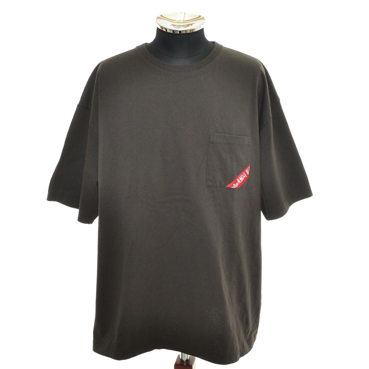 ●562547 ALPHA INDUSTRIES アルファインダストリーズ ●Tシャツ 半袖 サイズXL メンズ チャコールグレー拍卖