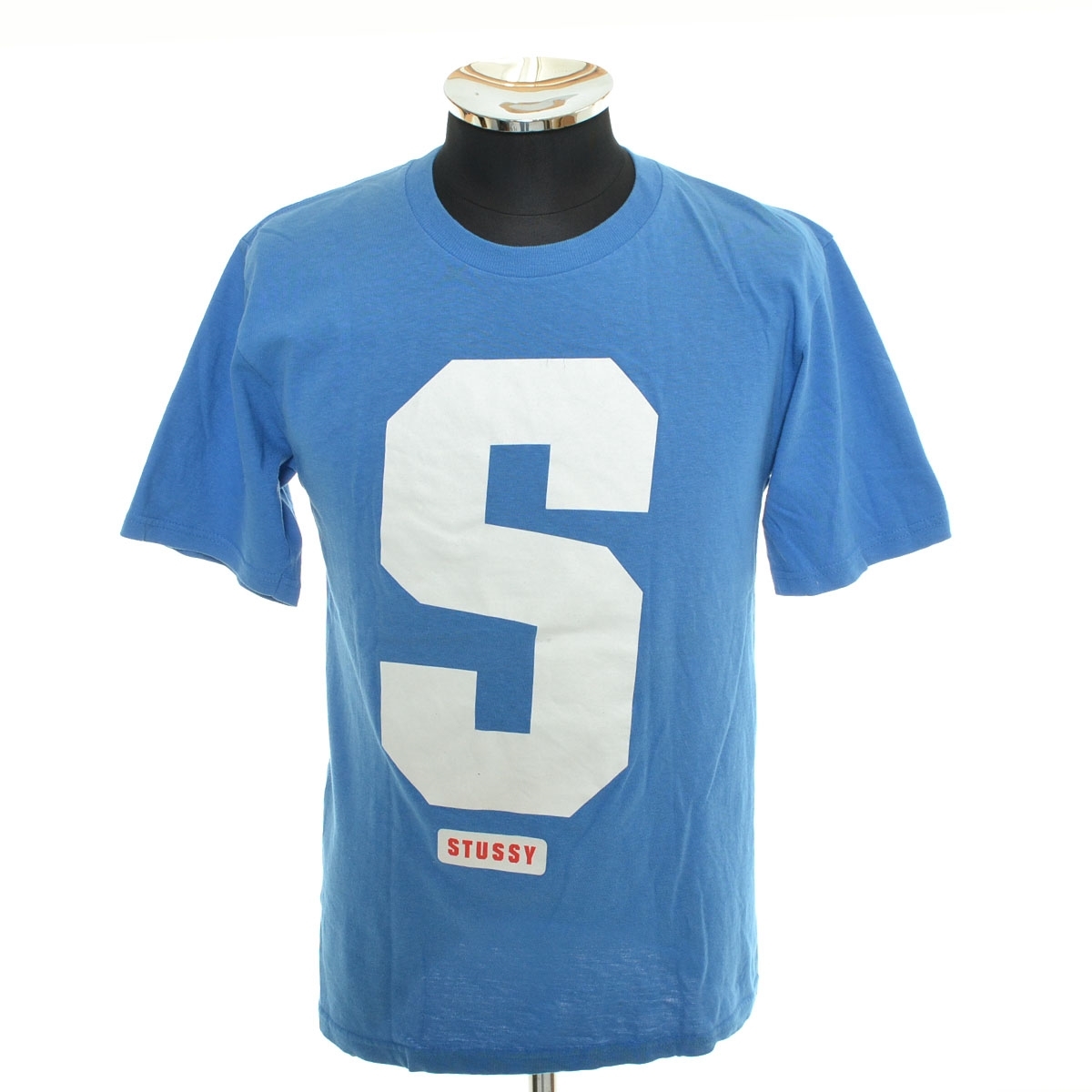 ●564512 STUSSY ステューシー ●Tシャツ ビッグSプリント サイズS メンズ ブルー拍卖