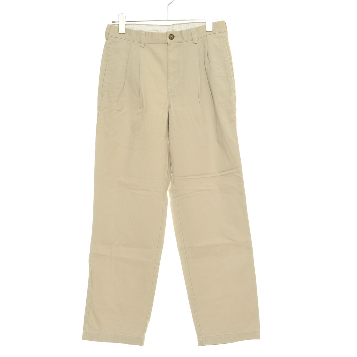 ●562854 L.L.Bean エルエルビーン ●2タックパンツ トラウザーズ 2 TUCK TROUSERS サイズW30 メンズ ベージュ拍卖