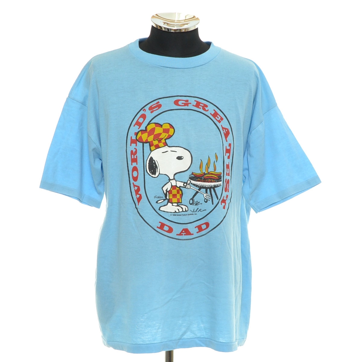 ●562925 ●Tシャツ 半袖 スヌーピー 90s ヴィンテージ メンズ ライトブルー拍卖