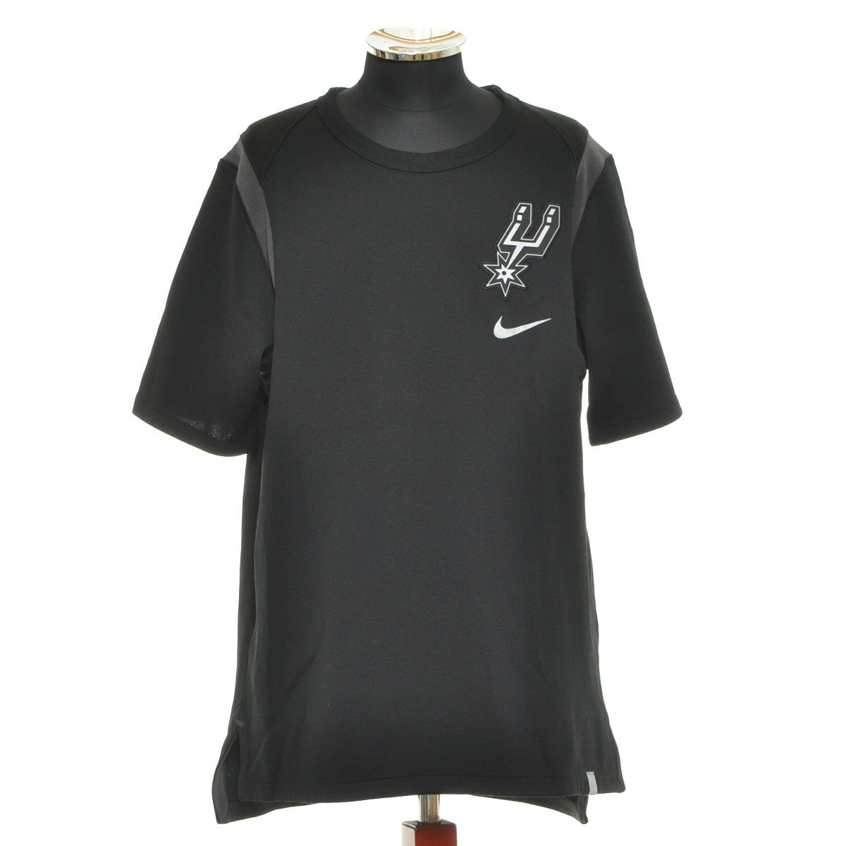 ◆558242 NIKE ナイキ ◆トレーニングシャツ Tシャツ 半袖 NBA SAN ANTONIO SPURS 859709-010 サイズL メンズ ブラック拍卖