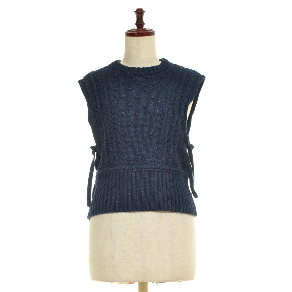 ◇562725 LEVI'S MADE&CRAFTED リーバイス ◆インディゴ染め ニットベスト サイズS レディース ブルー拍卖