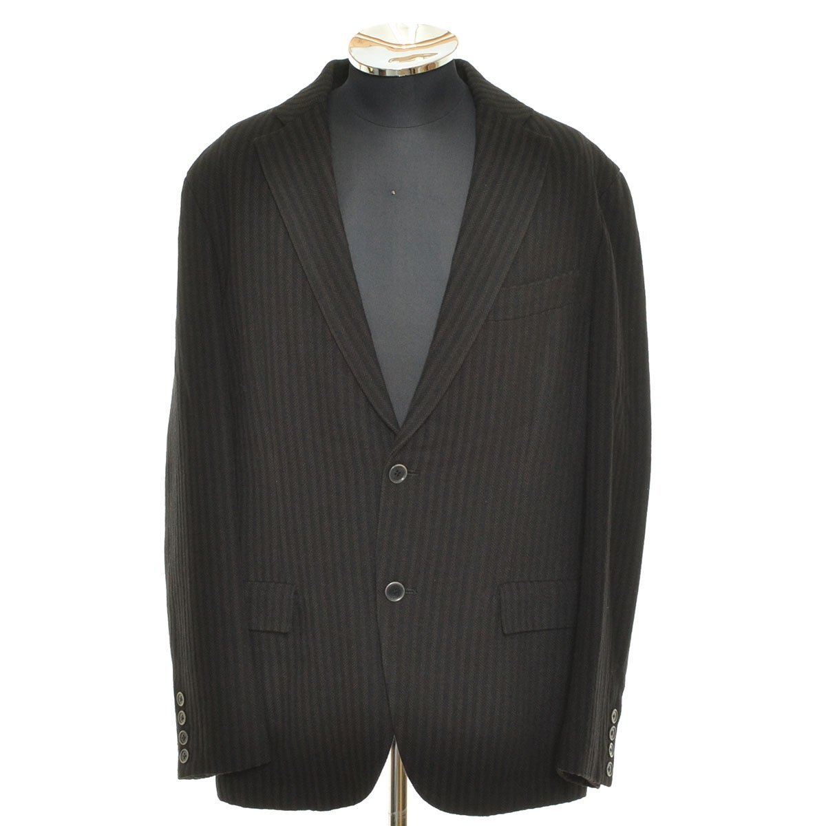 ◆563173 DESIGN WORKS デザインワークス ◇テーラードジャケット ANGELICO K1 サイズ50 メンズ チャコール系 ブラック ストライプ拍卖