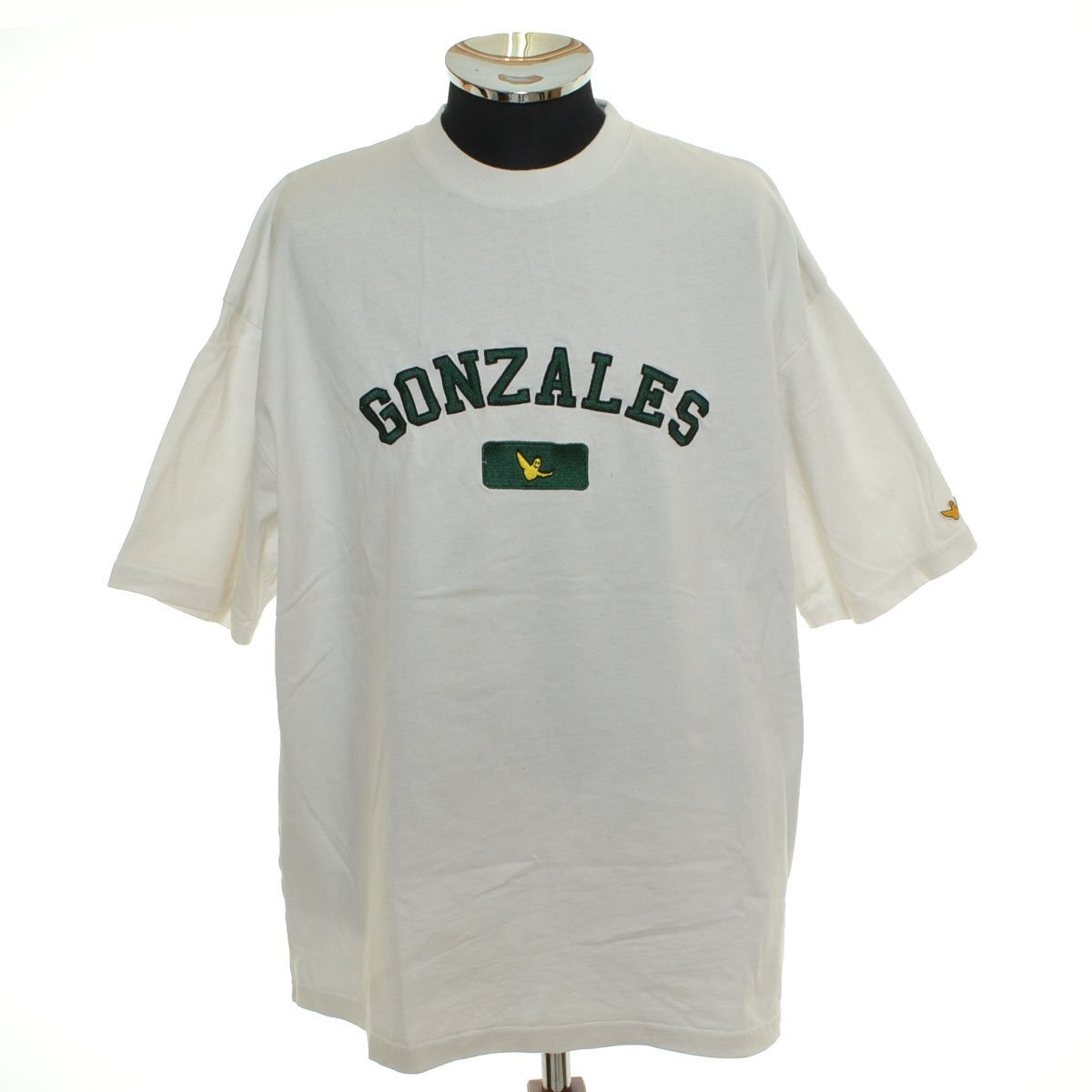 ◆564815 Mark Gonzales マークゴンザレス ◇Tシャツ 半袖 刺繍 ロゴ オーバーサイズ サイズM メンズ ホワイト拍卖