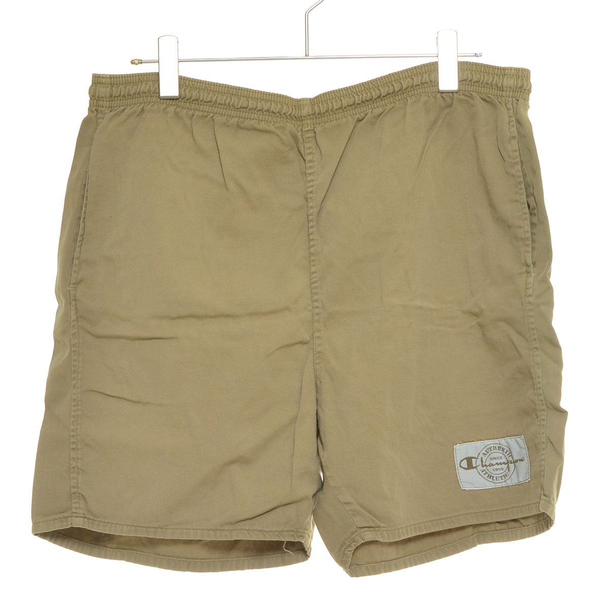 ◆563733 Champion チャンピオン ◇ショート ハーフパンツ 80s-90s USA製 ヴィンテージ サイズL メンズ ベージュ拍卖
