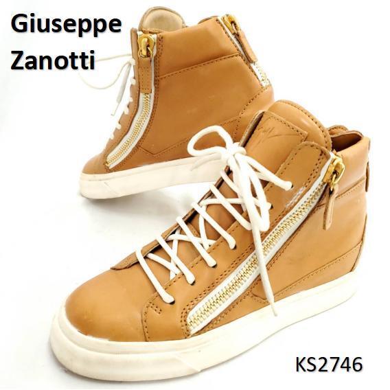 ジュゼッペザノッティ ダブルサイドジップ ハイカット 本革 レザー EU35拍卖