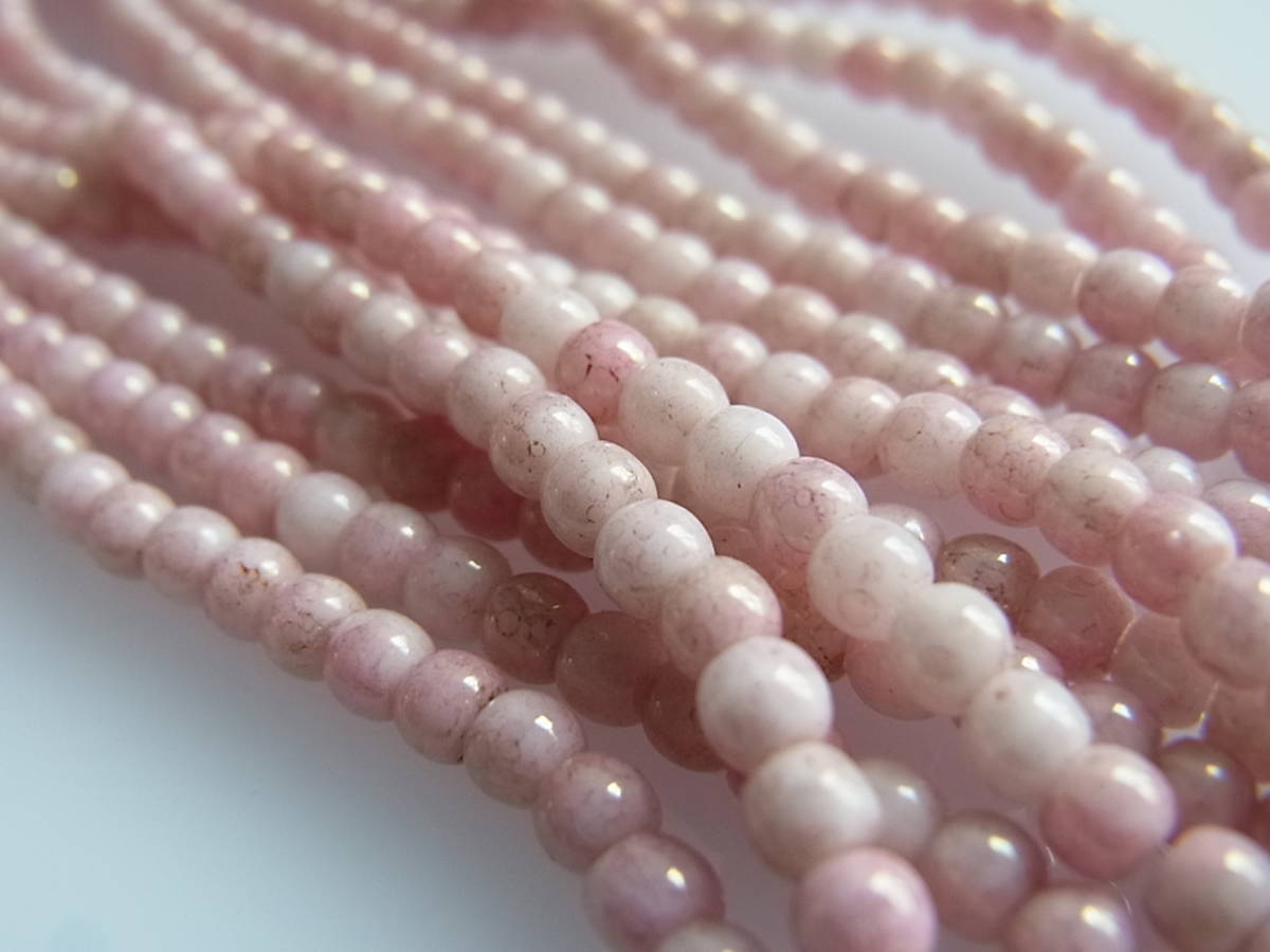 ★チェコラウンド3mm★ピンクオパークストーン50個拍卖