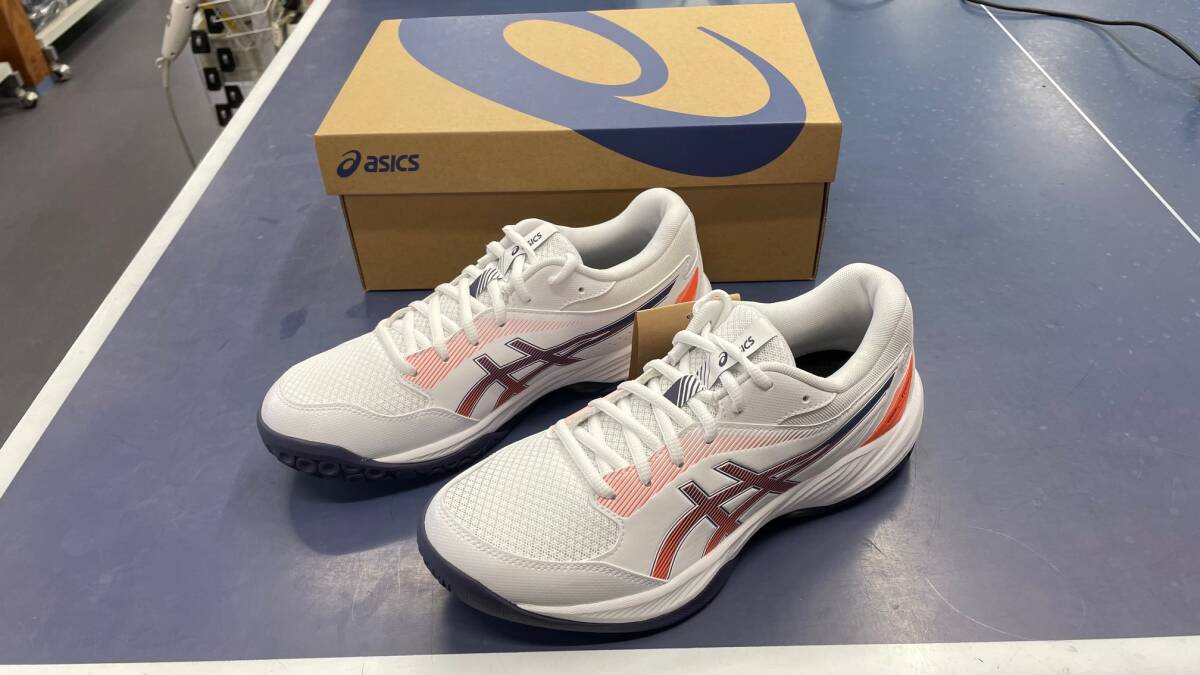 ☆新品 アシックス GEL-TASK4 インドアスポーツシューズ 25.5cm MEN WHITE/INDIGOFOG☆拍卖