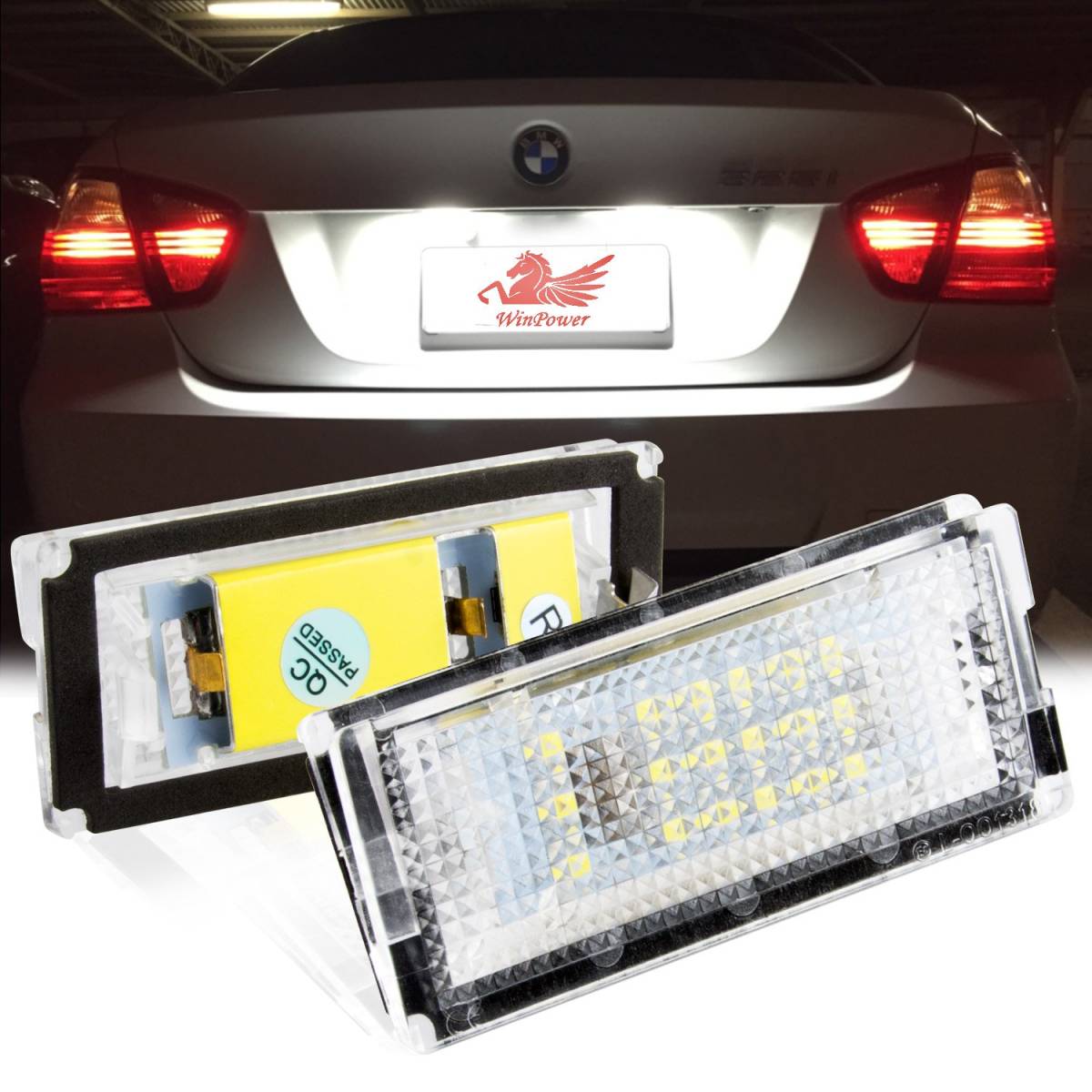 #67BR【2個セット】BMW LEDライセンスランプ E46 3シリーズ セダン ライセンス ナンバー灯 純正交換 4D 4ドア 車種専用設計 ナンバー灯拍卖