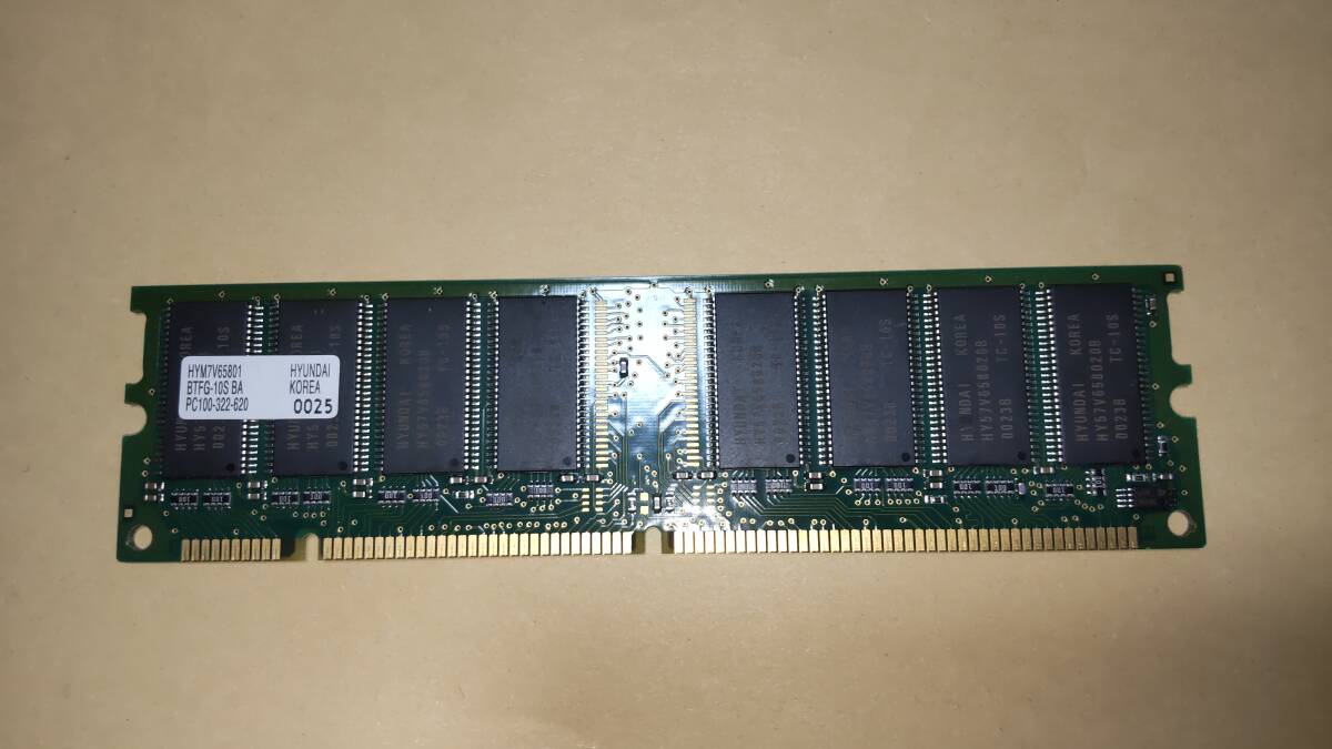 Hyundai 64MB 168Pin DIMM HYM7V65801 BTFG-10S BA-A PC100-322-620 デスクトップ用メモリ拍卖