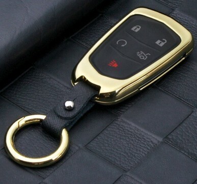 即決/新品 キャデラック メタル スマートキーケース キーカバー ゴールド 金色 コルベット エスカレード ATS ATSL CTS CT6 DTS STS XTS XT5拍卖