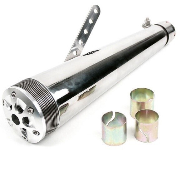 新品即決 バイク ステンレス製 汎用 スリップオンマフラー アルミエンド テンプター ST250 メグロ K3 S1 XS650 スティード400拍卖